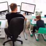 dad son on computer